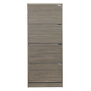 Scarpiera 4 ante 63x150x24 cm in Legno Melaminico Rovere Grigio