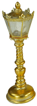 Lampione in Resina con Led oro cm 13x12,5xh41,5