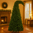 Albero di Natale Grumpy Ø86x180 cm 800 Punte con Punta Ricurva e Base in Metallo in PVC Verde      
