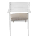 Set di 4 Sedie da esterno 55x56.5x86.5h cm in alluminio bianco