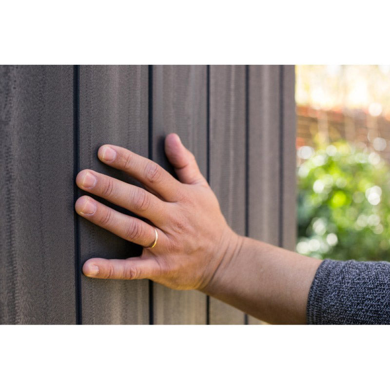 Casetta da Giardino Porta Attrezzi 125,8x184,5x205,1 cm in Resina Keter Darwin 4x6 Grigia