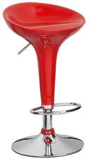 Set 2 Sgabelli con Alzata a Gas e Seduta Girevole in ABS Boston Rosso Lucido