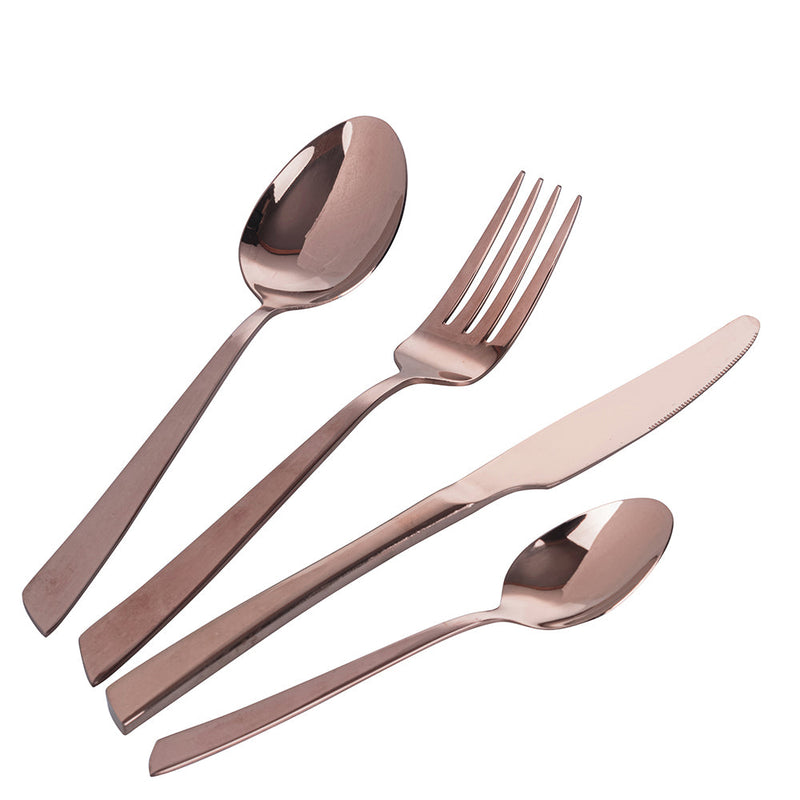 Servizio Set di Posate 24 Pezzi in Acciaio VdE Tivoli 1996 Cut Rame