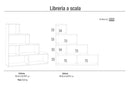 Libreria a Scala 4 Ripiani 150x144x38 cm Ossido Bianco