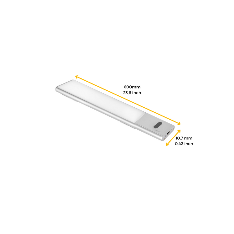 Lampada Led Ricaricabile Sensore Switch 600 mm Emuca Kaus 