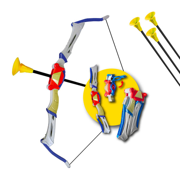 Arc pliant pour enfant 63 cm avec clip ceinture et 3 flèches ventouses online