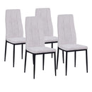 Set 4 Sedie 42x52x98 cm in Tessuto Milano Grigio Chiaro