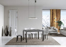  Tavolo Allungabile 130-390x90x77 cm Everyday Premium Cemento Gambe Antracite
