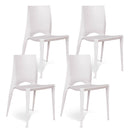 Set 4 Sedie 41x44xH84 cm in Polipropilene Denise Grigio Chiaro