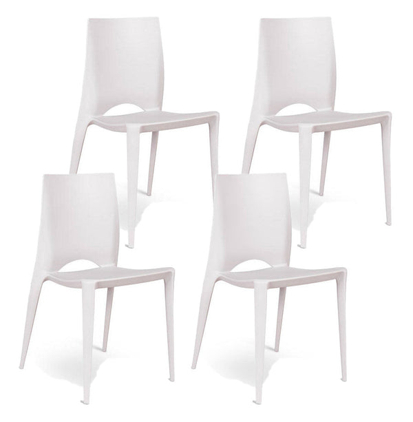 Lot de 4 chaises 41x44xH84 cm en polypropylène Denise gris clair online