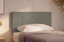 Letto 1 Piazza e Mezza con Rete Rivestita Similpelle Cappuccino Tessis Testata Button Varie Misure