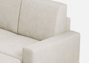 Divano 3 Posti con Pouf 208x155x85 cm Sakar in Tessuto Latte