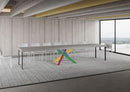 Tavolo Allungabile 160/420x90 cm Volantis Premium Cashmere Gambe Multicolore 4/B      