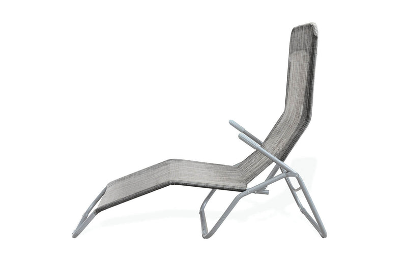 Sedia Sdraio Dondolina Pieghevole in Alluminio Soriani Text Grigia