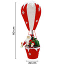 Babbo Natale con Mongolfiera H110 cm con Luci e Suoni
