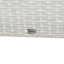Divano 2 Posti da Giardino 120x63x77 cm in Rattan con Cuscini Bianco e Grigio