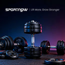 Set Manubri Pesi Regolabili e Antiscivolo 2-10 kg con Base 29,5x13,6x13,6 cm in Acciaio Multicolore      