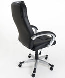 Sedia Poltrona Presidenziale da Ufficio in Similpelle Bozzini Fenix Nero