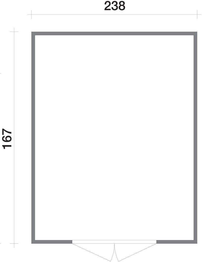 Casette Box da Giardino in Legno Porta Utensili 238x167x214 cm con 2 Porte e Finestre Ecla Azzurra