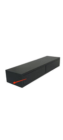 Mensola da Parete con 2 Cassetti 88,2x13,4x23,7 cm in Fibra di Legno Domino Maxi Nero Seconda Scelta