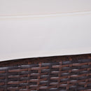 Set Salotto da Giardino in Rattan Sintetico 2 Poltrone e Tavolino Marrone 