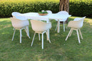 Tavolo Allungabile Hawaii 90/180x90x75 h cm in Alluminio Bianco