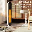 Termoventilatore in ABS e PTC da 2000W con Telecomando Oscillazione e Timer 30x22x82.5 cm Bianco      