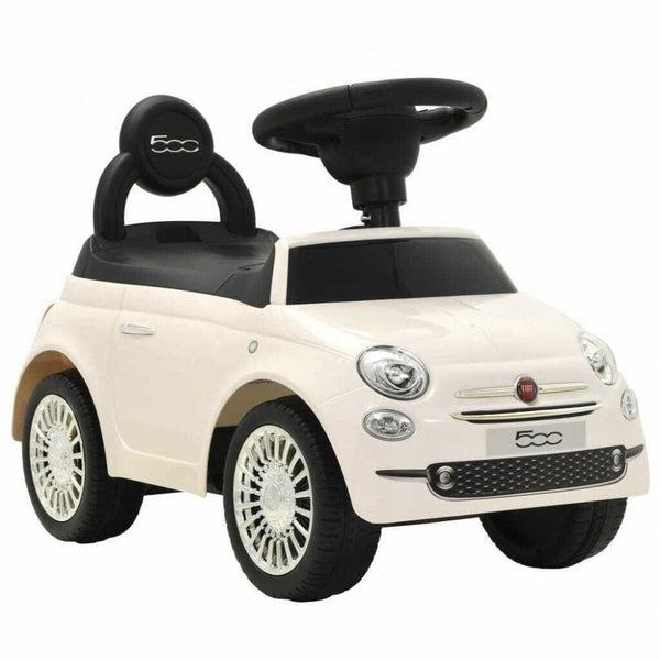 prezzo Véhicule porteur pour enfants avec permis Fiat 500 blanc