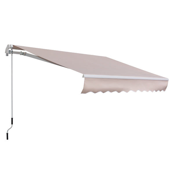 acquista Auvent à Bras 2,95x2m Mur Enroulable Manuel en Polyester Beige