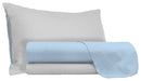 Set Lenzuola Sopra Sotto e Federe Doubleface Azzurro\/Grigio Chiaro Varie Misure