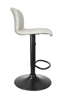 Set 2 Sgabelli Bar 41x46x86/107 cm in Poliestere Rafael Nero-Beige