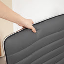 Sedia Poltrona Operativa da Ufficio Ergonomica con Altezza Regolabile in Pelle PU Grigio Scuro  