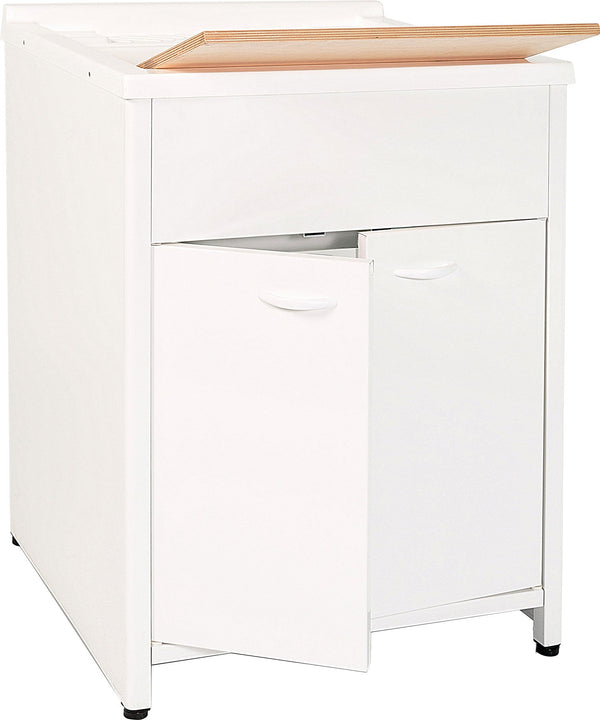 acquista Mobile Lavatoio da Esterno in Polipropilene e Alluminio 60x60x83 cm Bianco