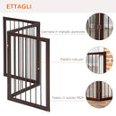 Cancelletto di Sicurezza per Animali Domestici 160x76 cm in MDF Marrone Scuro