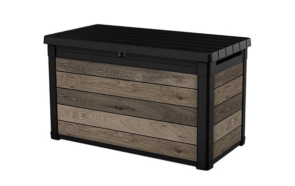 Baule Contenitore da Giardino 380L Keter Signature Deco Box 100 in Resina Effetto Legno Noce acquista