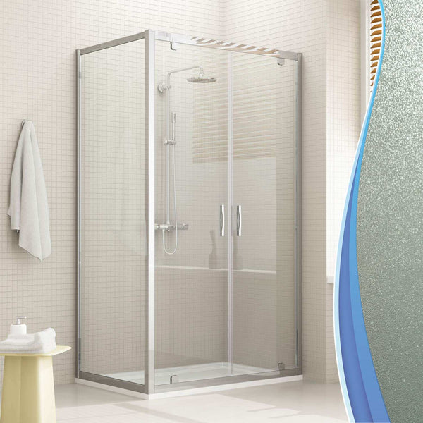 Cabine de douche 2 portes battantes en cristal H198 Fosterberg Aalborg Duo acquista