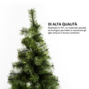 Albero di Natale Artificiale 180 cm 383 Rami e Supporto in Ferro 