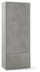 Armoire 2 Portes 2 Tiroirs 71x182x41 cm Ciment