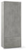 Armoire 2 Portes 2 Tiroirs 71x182x41 cm Ciment
