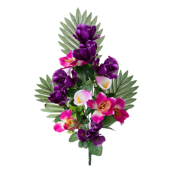 Set 3 Fiori Artificiali Frontale Iris Calle 52 cm online