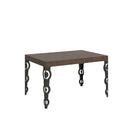 Tavolo Allungabile 120-224x90x77 cm Karamay Noce Telaio Antracite 