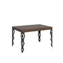 Tavolo Allungabile 140-400x90x77 cm Karamay Noce Telaio Antracite 