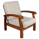 Poltrona in Legno con Cuscini 66x85x83cm Vandi Ecru