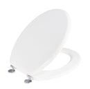 Copriwater Universale 37x43,5 cm in MDF Cerniere in Metallo Cromato Bianco Lucido