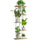 Etagère Porte Plantes 5 Etagères 43x23,5x94,5 cm en Métal et MDF Fleur Blanc/Chêne