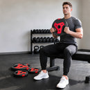 Dischi Pesi Palestra Set 4 Pezzi 30 kg con Foro 2,5 cm in PP e Cemento Nero      