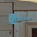 Casetta Box da Giardino per Attrezzi 146x98 cm con Porta Finestrata in Legno Naturale