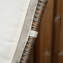 Cuscino per Lettino prendisole 188x53x8 cm Rivestimento in Poliestere Bianco Crema