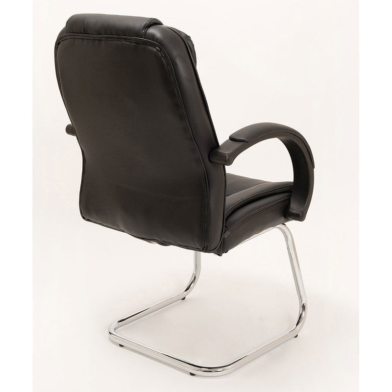 Coppia di Sedie Poltroncine Visitatore in Similpelle da Ufficio Bozzini Smoke Nero