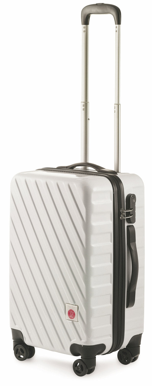 Trolley Valigia Bagaglio a Mano Rigida in Policarbonato 4 Ruote TSA Soriani Bianco